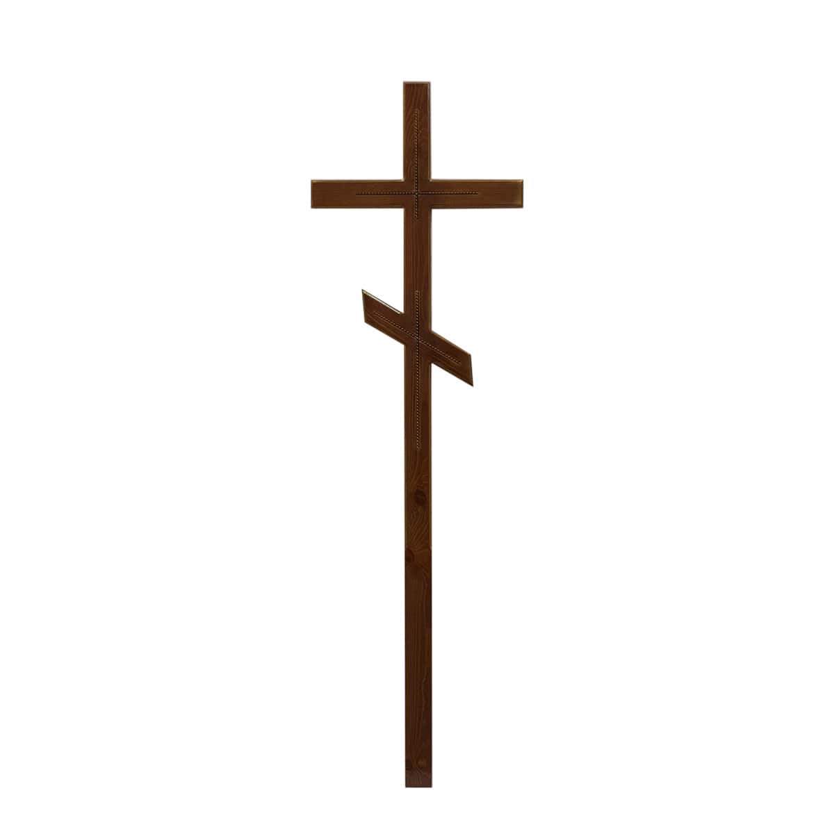 Крест мод.41, православный лакированный, массив сосны 1950*75*35